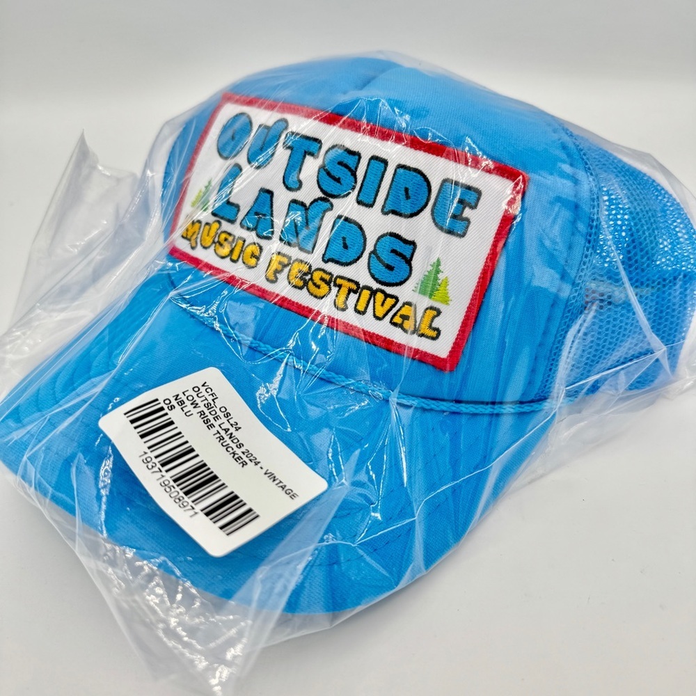 NWT Aviator Nation Outside Lands Music Festival 2024 Trucker Hat in neon blue
